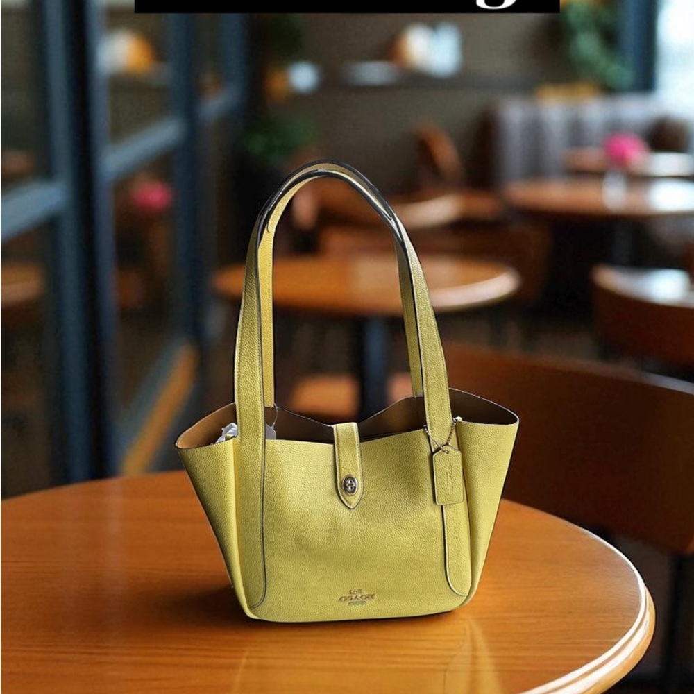Coach Chartreuse Leather Tote
